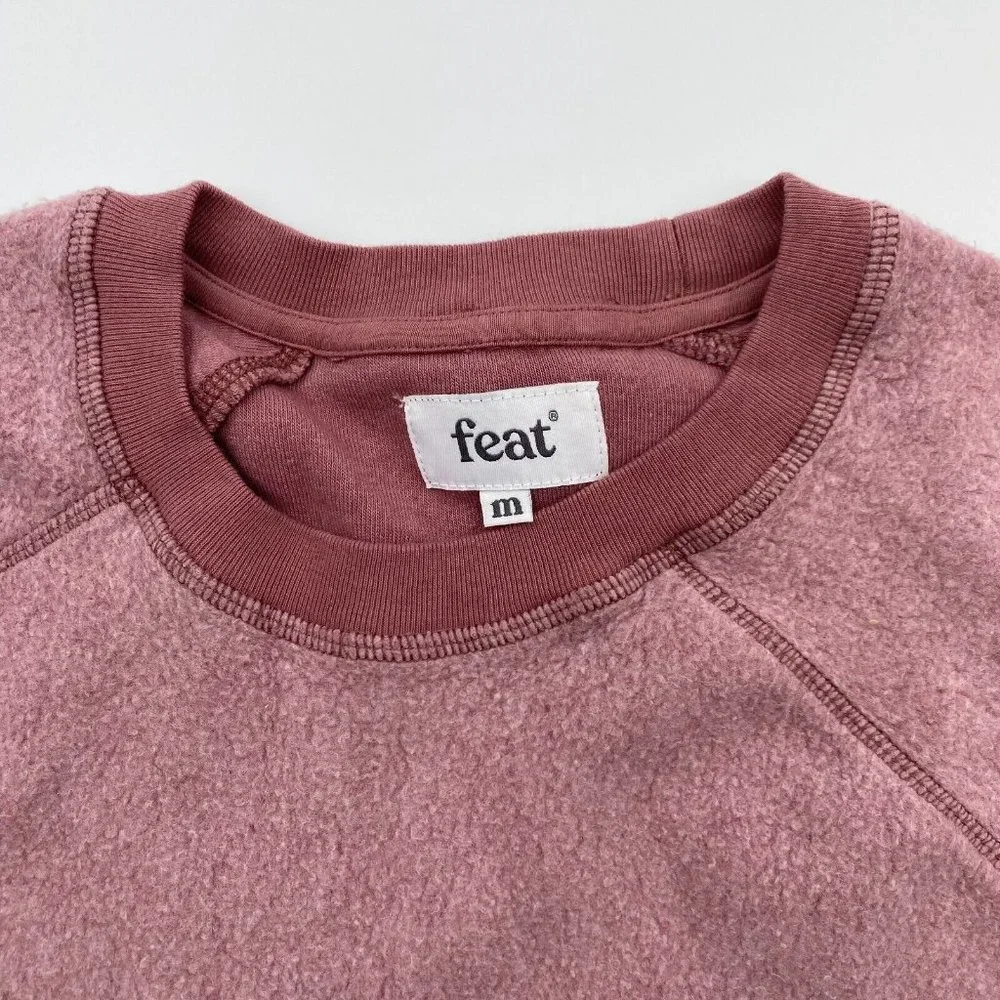 Feat Clothing Blanket Blend Pullover Sweatshirt in Ash Rose sz M NWT Unisex Fit - Picture 3 of 5